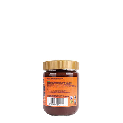 LAKANTO 黑朱古力花生醬 250g 產品背面包裝及產品資料