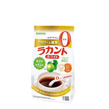 LAKANTO 日本版羅漢果白糖產品正面包裝，零糖配方，獨立小包裝設計