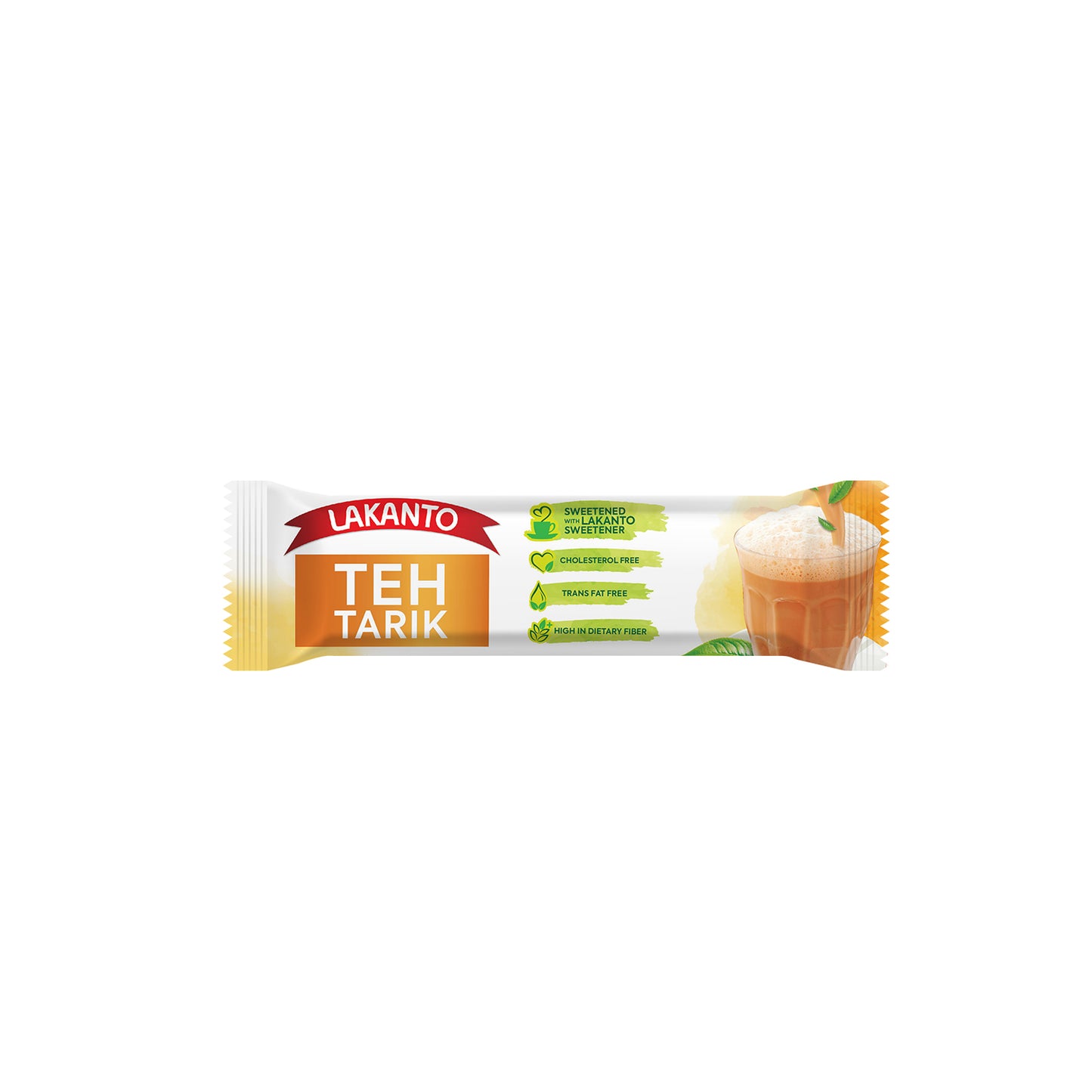 Lakanto instant Teh Tarik single serve sachet，獨立包裝方便攜帶，隨時隨地沖泡地道香滑拉茶