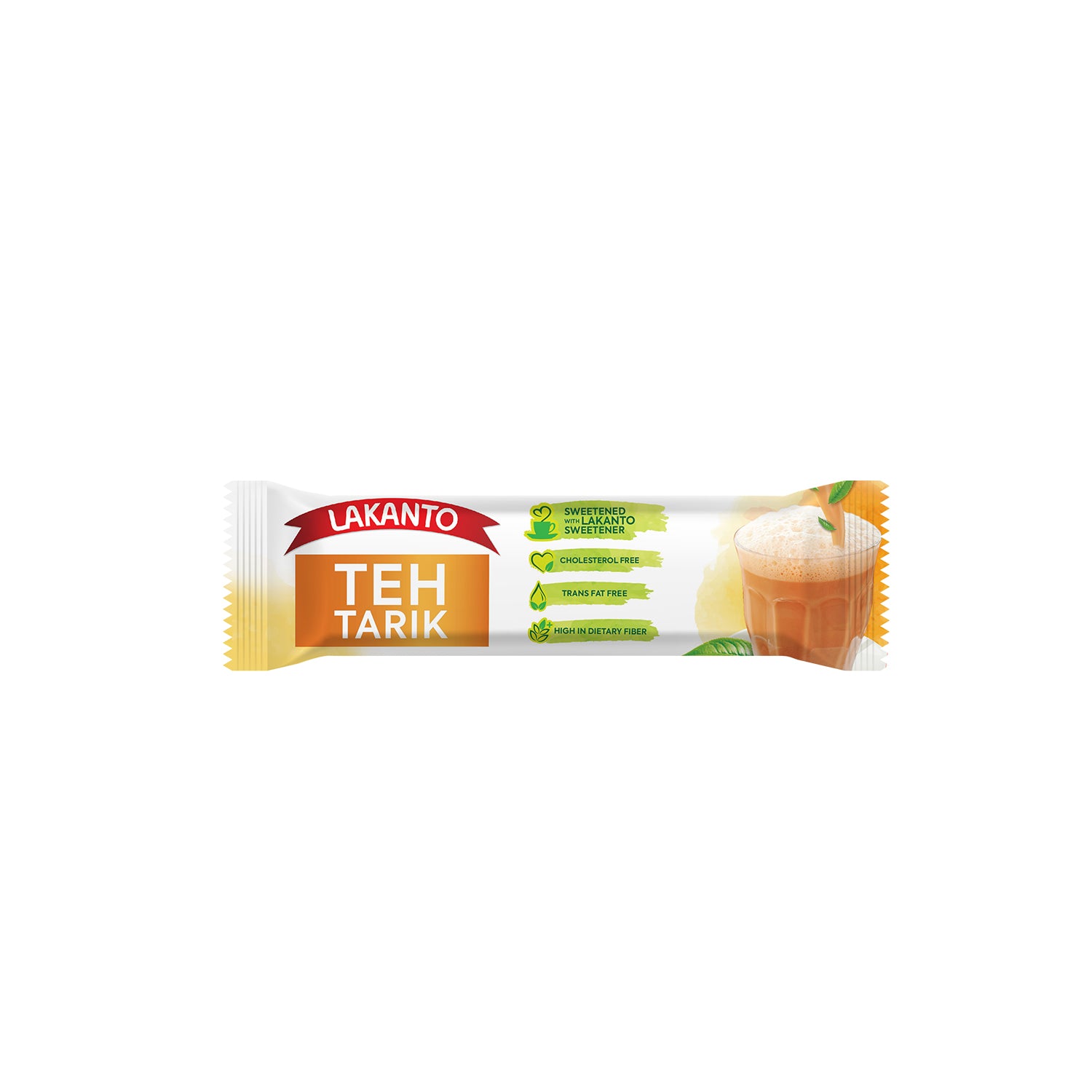 Lakanto instant Teh Tarik single serve sachet，獨立包裝方便攜帶，隨時隨地沖泡地道香滑拉茶